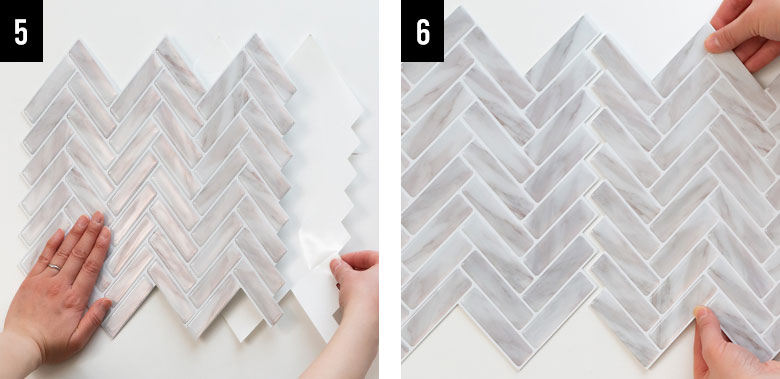 端から台紙をめくりながら、貼り付けていきます。