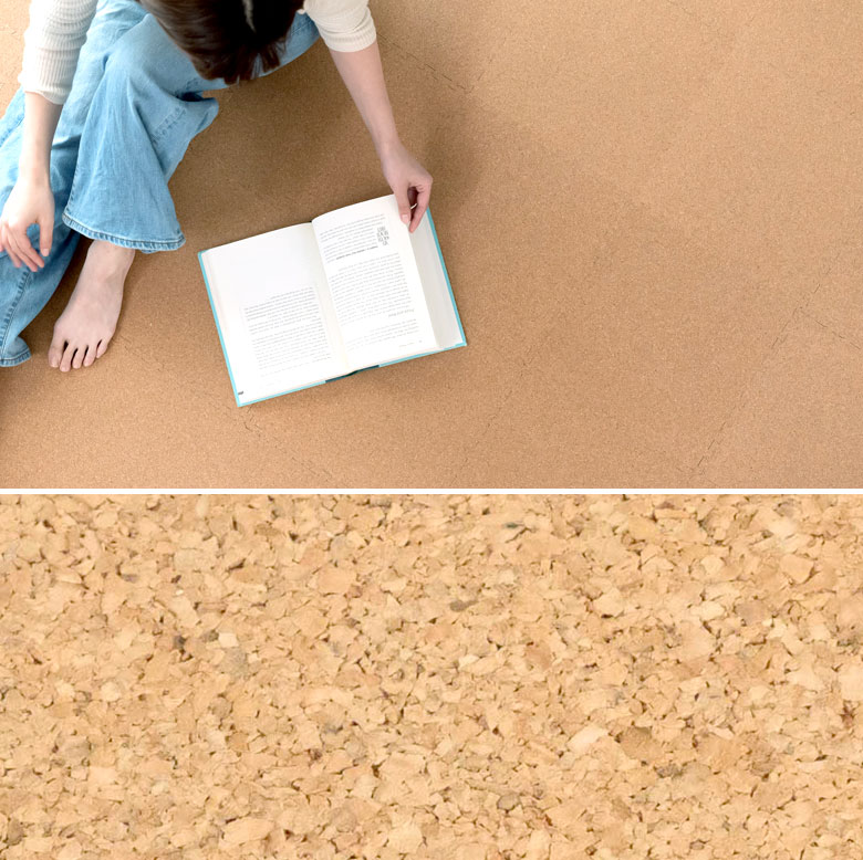 小粒タイプのコルクマット