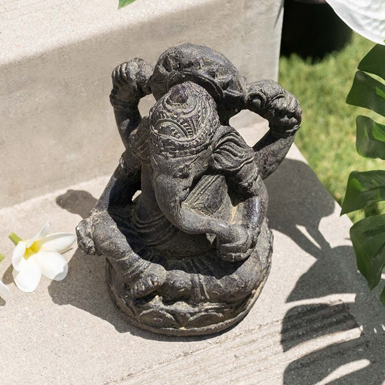 「ガネーシャ」のアンティーク調オブジェ