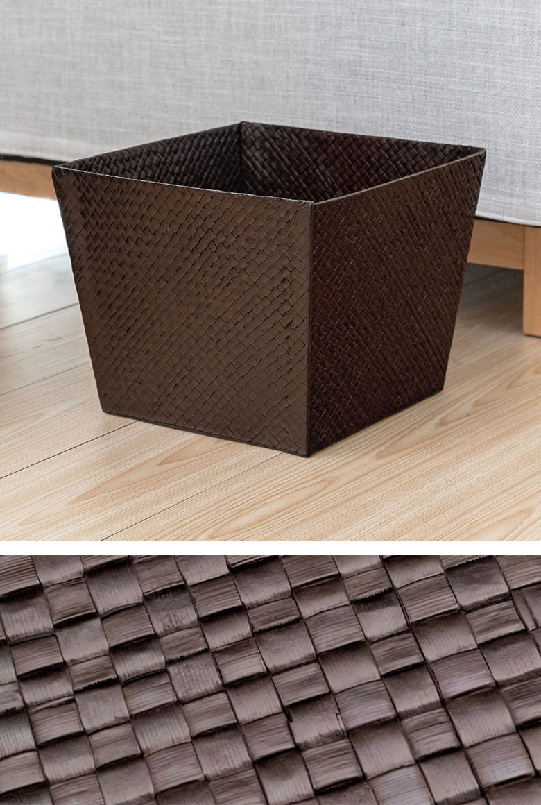 パンダンで編まれたアジアンバスケット