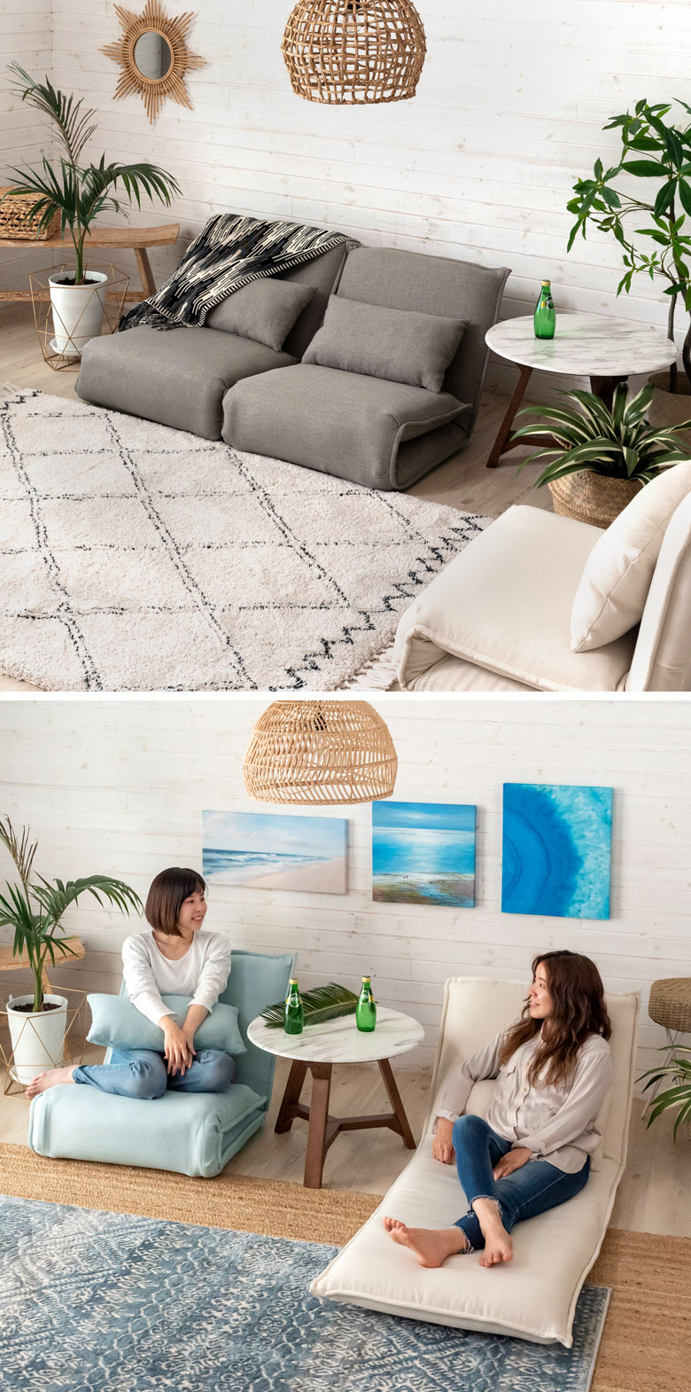 お昼寝だってできるマルチなスタイルでお使いいただけます