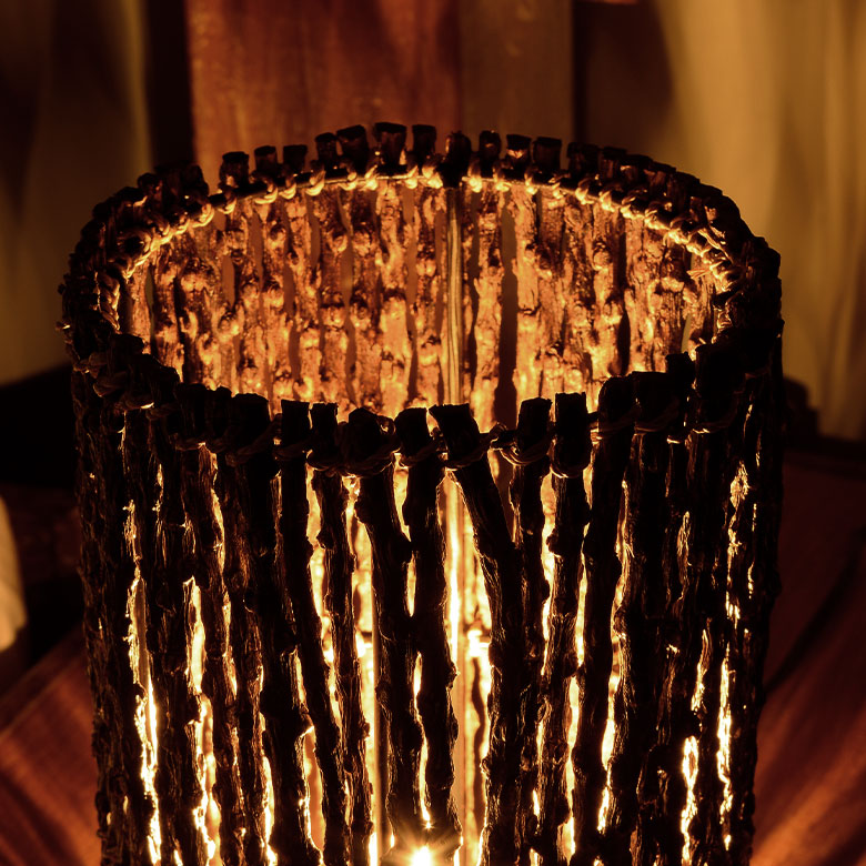 リラックスできる優しい光を放ちます