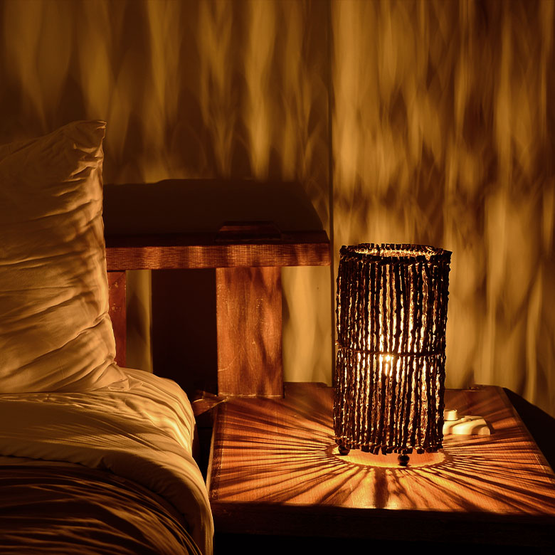 幻想的な光が溢れるパームランプ