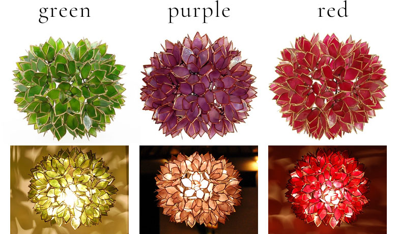 カラーバリエーション。グリーン。パープル。レッド。green purple red