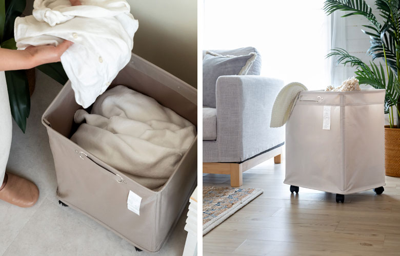 大容量でファミリーも安心。ランドリーバスケット