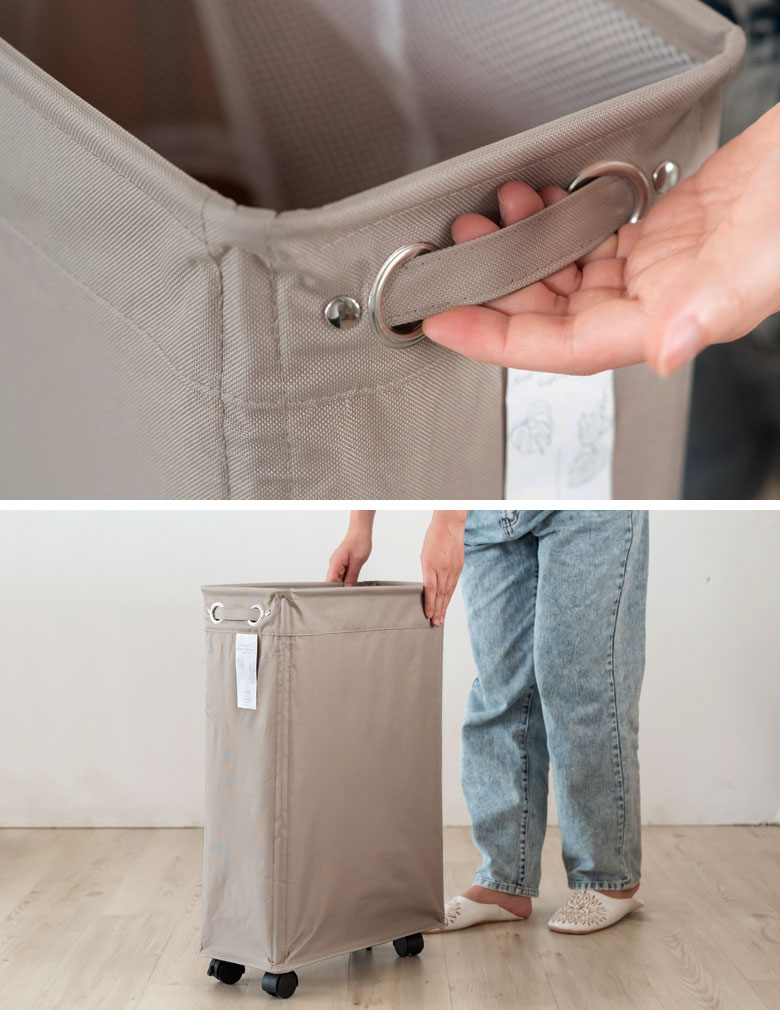 ハンドル＆キャスター付きで移動も簡単