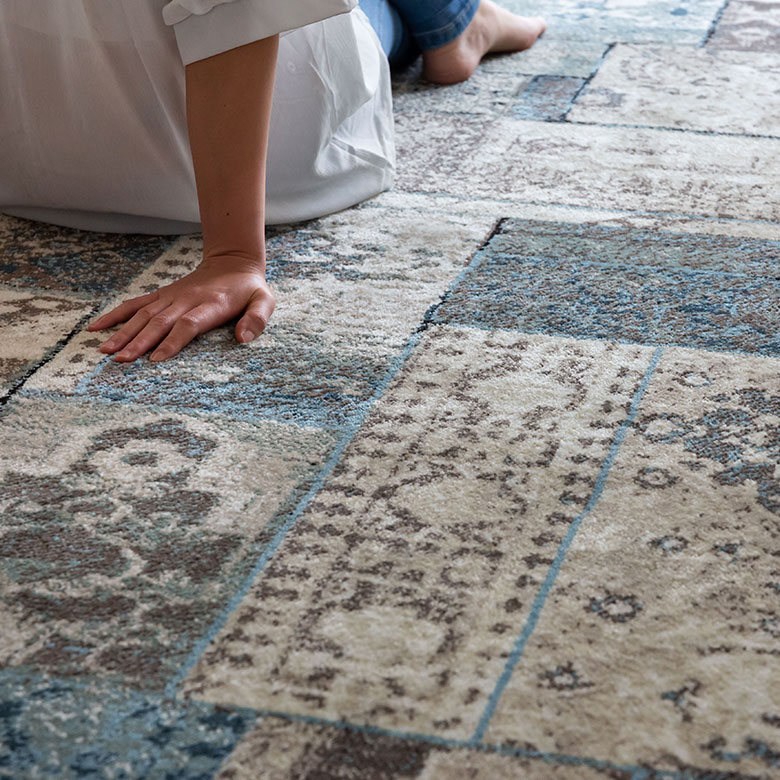 パッチワーク風 デザインラグ