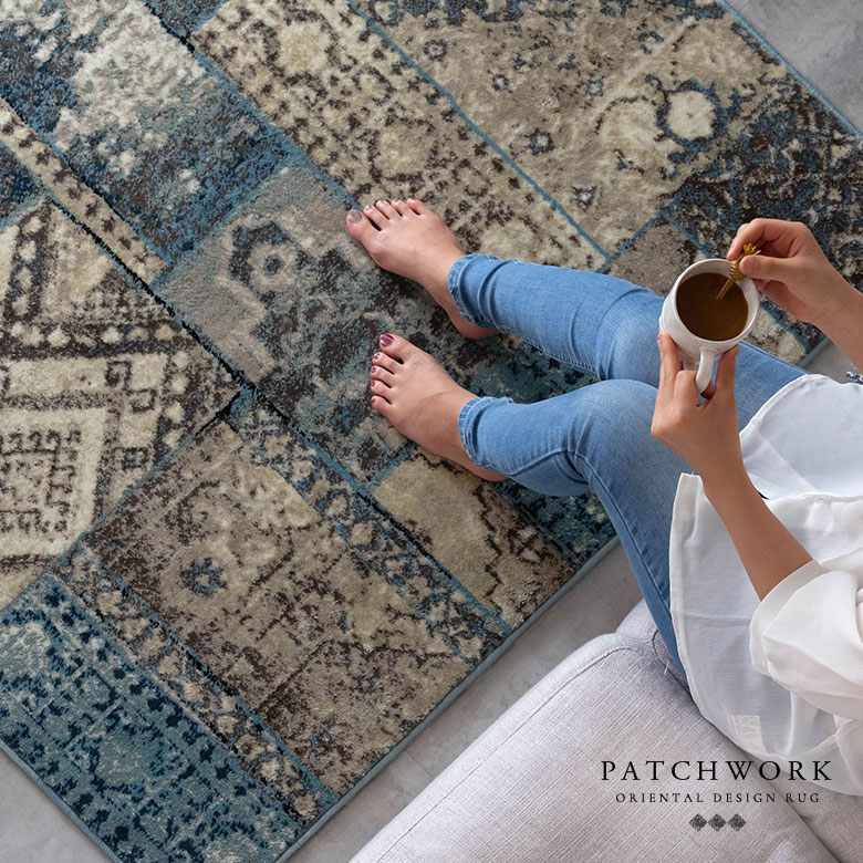 パッチワーク風 デザインラグ