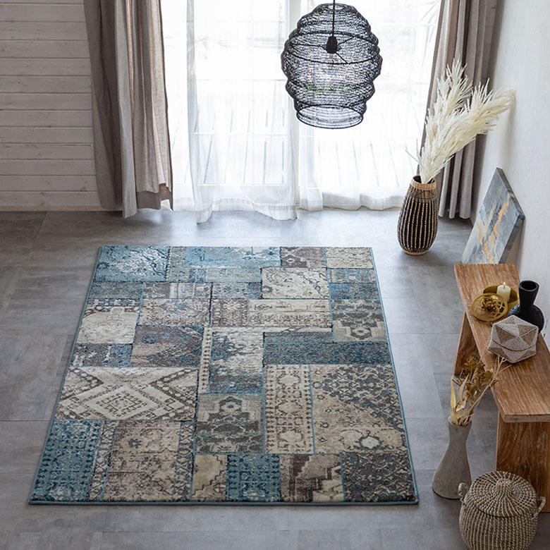 パッチワーク風 デザインラグ