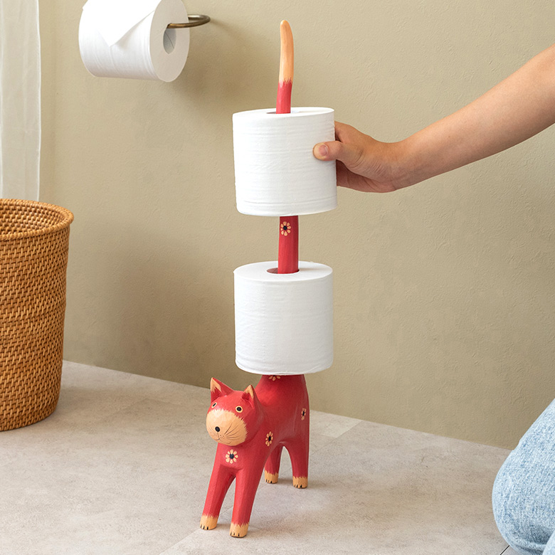 トイレットペーパーホルダーとして使えます