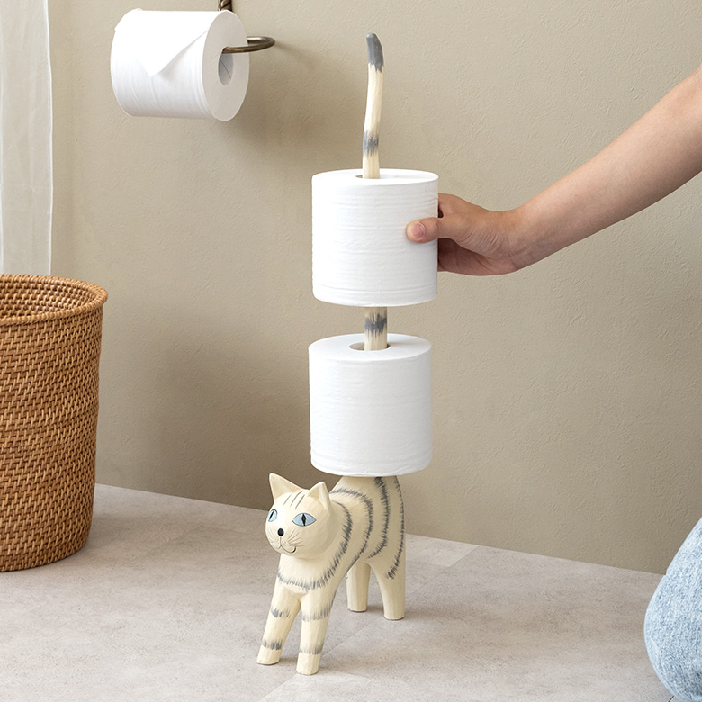 トイレットペーパーホルダーとして使えます