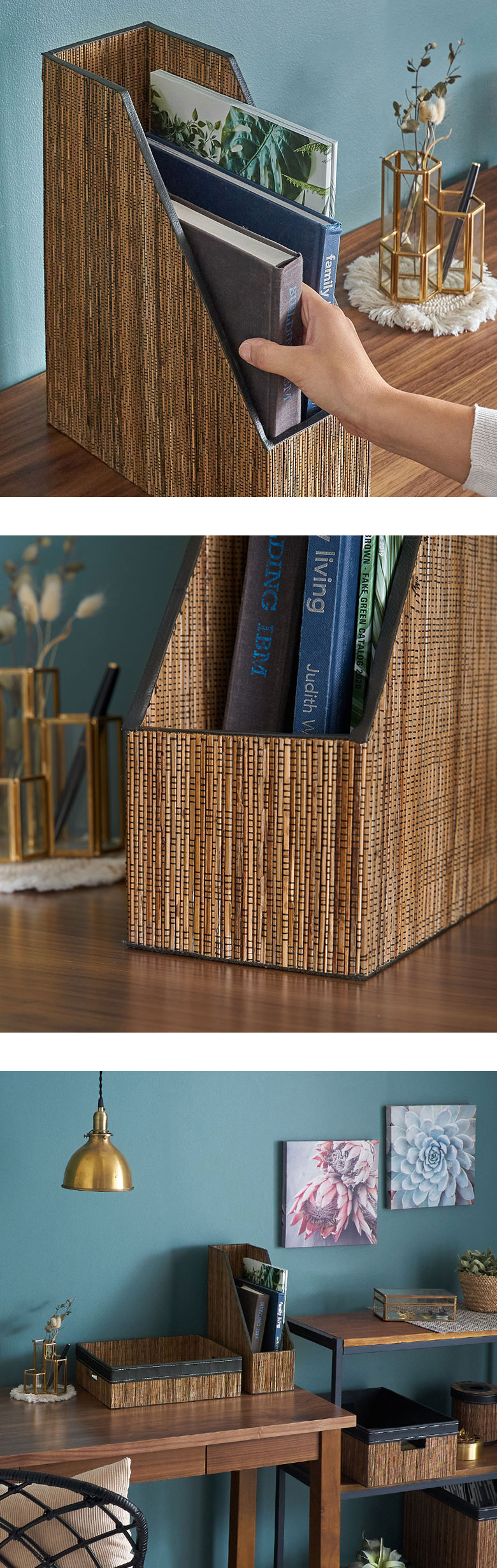 ファイルスタンド。パームリディ。天然素材。