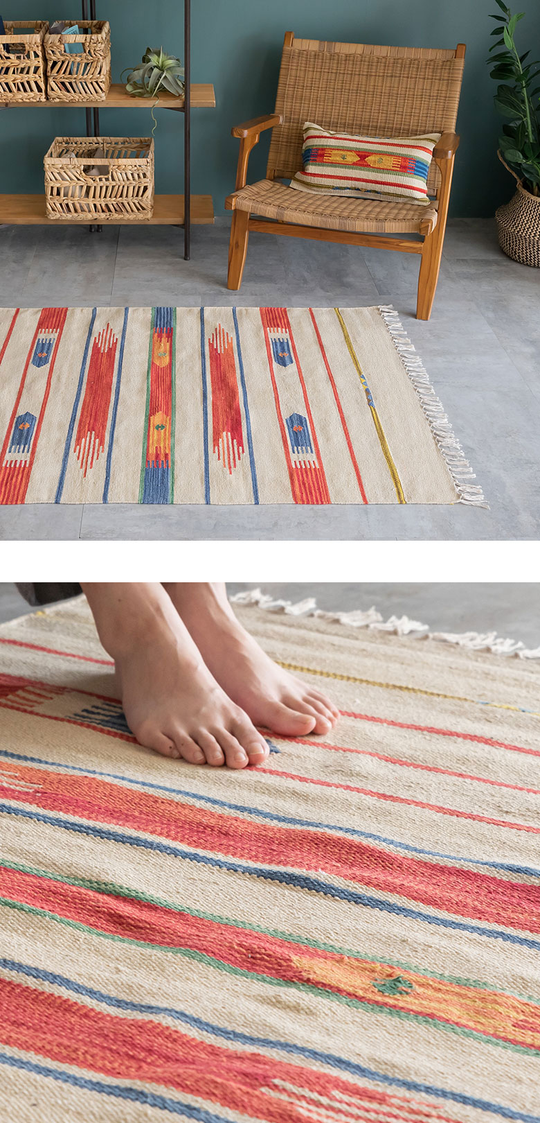 カジュアルに使えるラグ