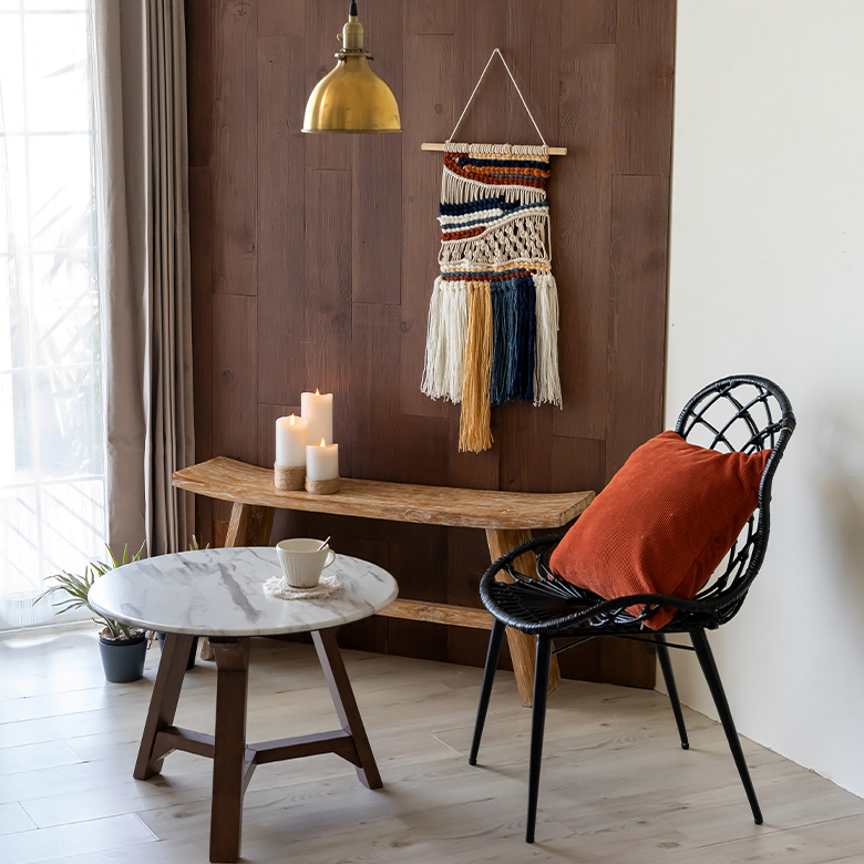 観葉植物や天然素材との相性抜群