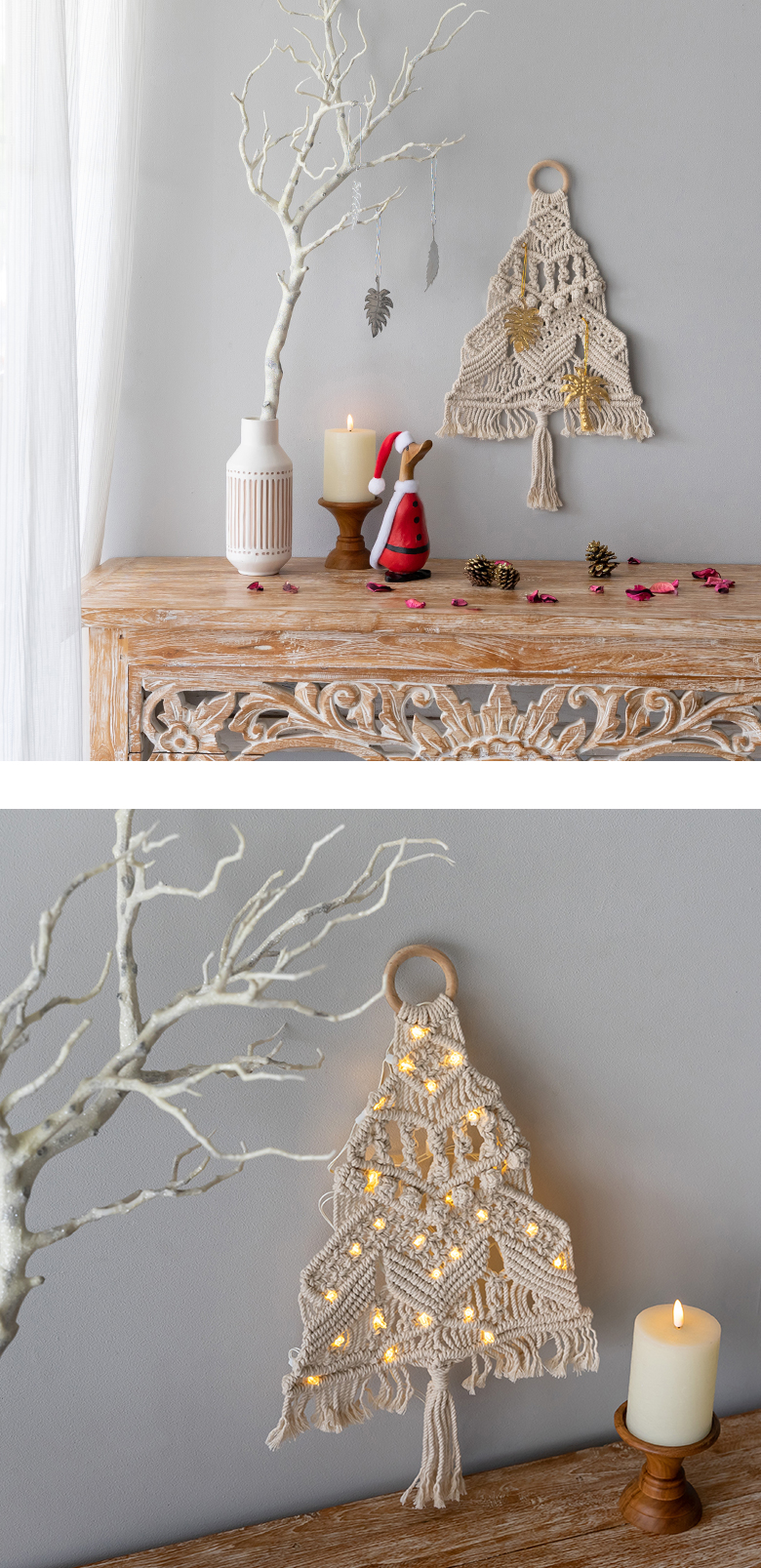 お手軽なクリスマスツリーに。