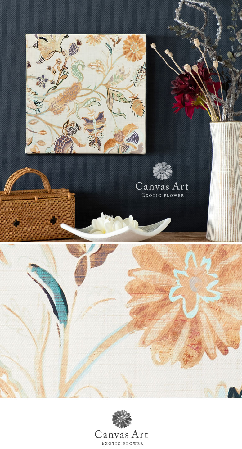 シノワズリデザインがおしゃれな壁掛けキャンバスアート。