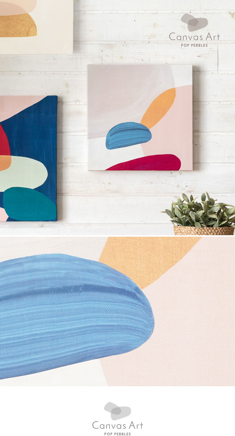 抽象画のようなおしゃれな壁掛けキャンバスアート。