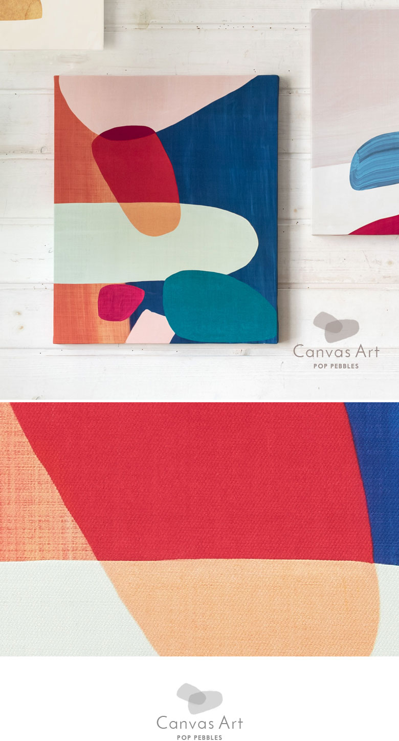 抽象画のようなおしゃれな壁掛けキャンバスアート。