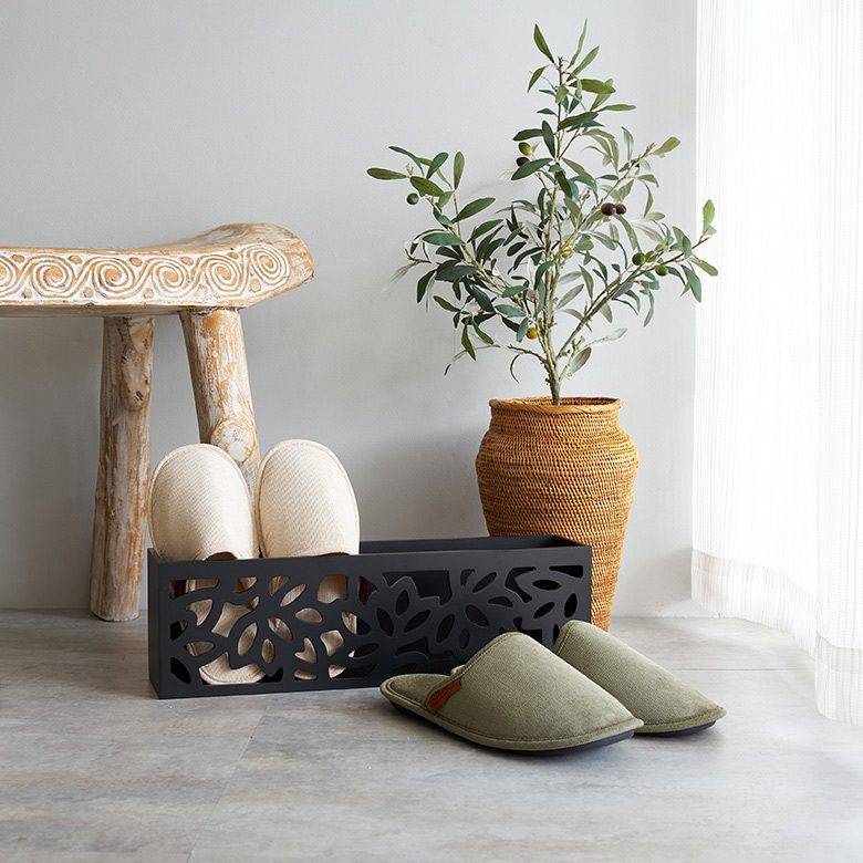 オリエンタルな模様のスリッパスタンド