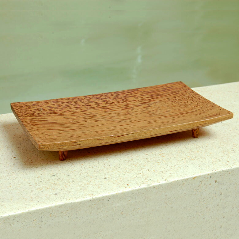 ナチュラルな木目が美しいココナッツウッドのトレイ S