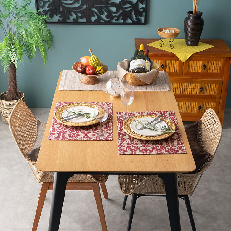 ダイニングがアジアンな雰囲気に変わるランチョンマット