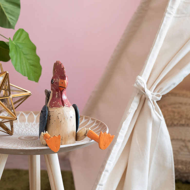 ウッドでできたニワトリのパペット