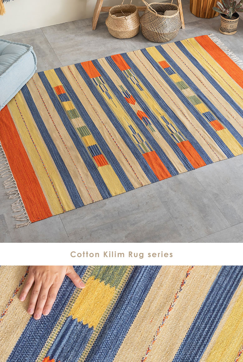 ラグ。ハンドメイド。キリムラグ。