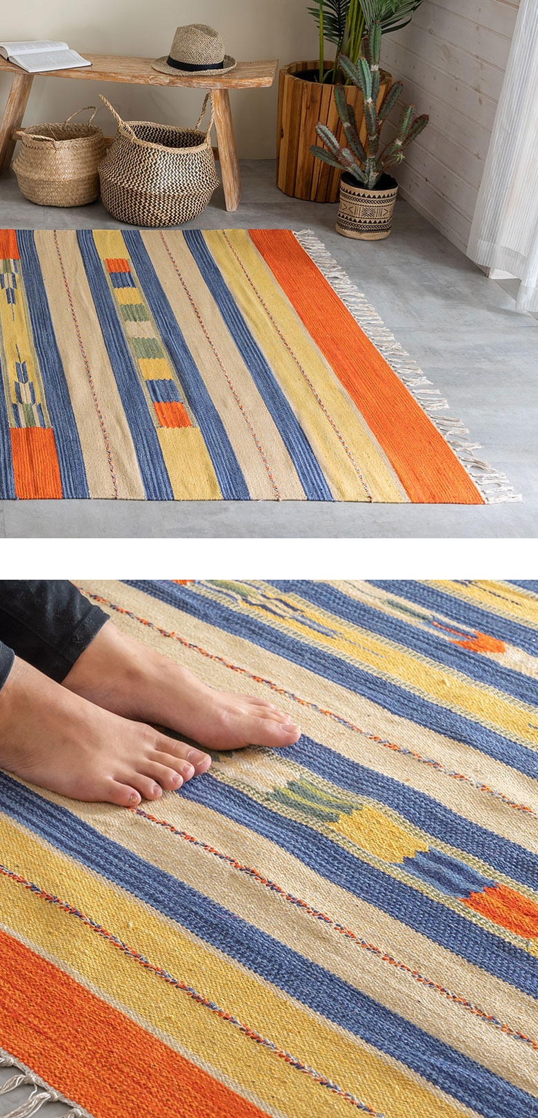 カジュアルに使えるラグ