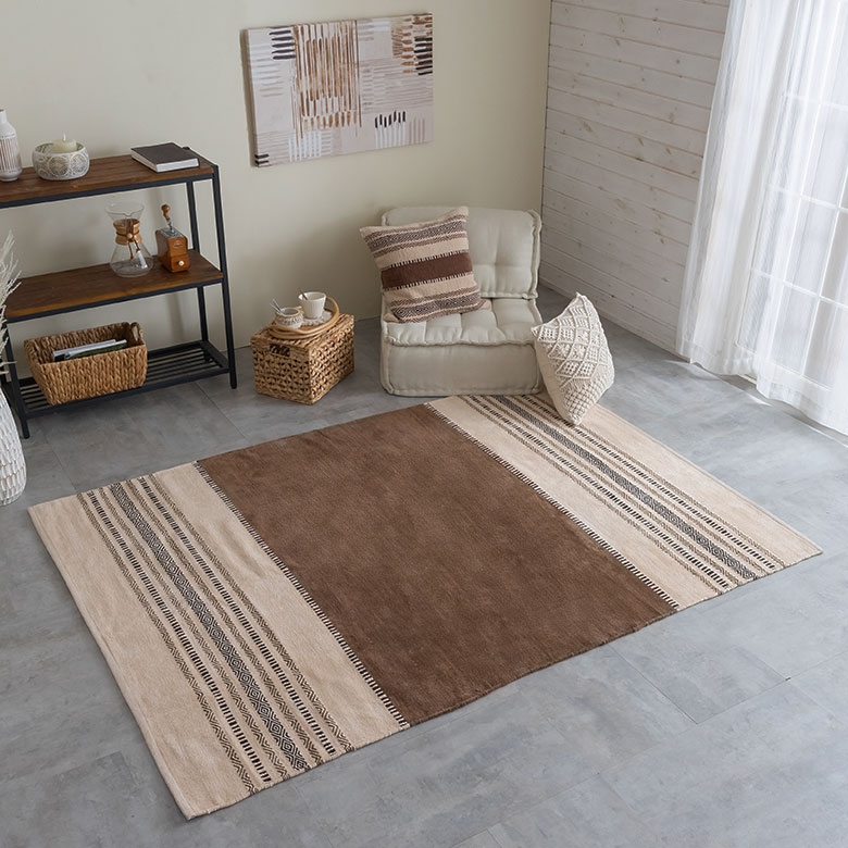 ヴィンテージ風。コットン。キリム柄。