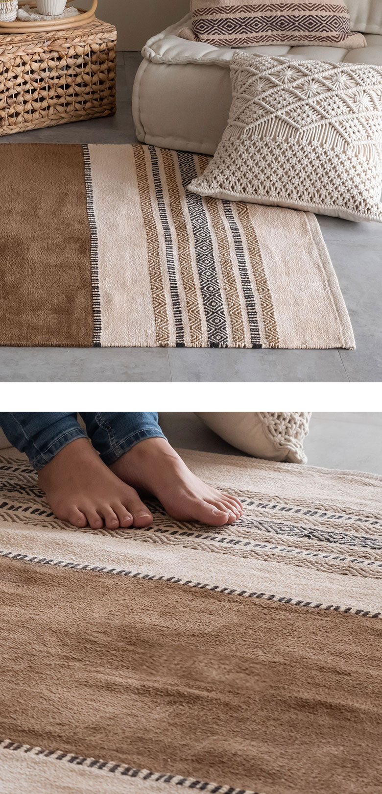 カジュアルに使えるラグ