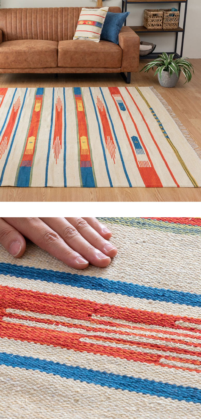 カジュアルに使えるラグ