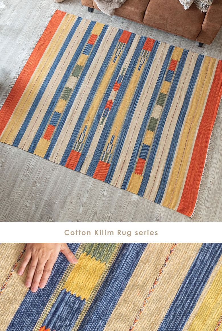 ラグ。ハンドメイド。キリムラグ。