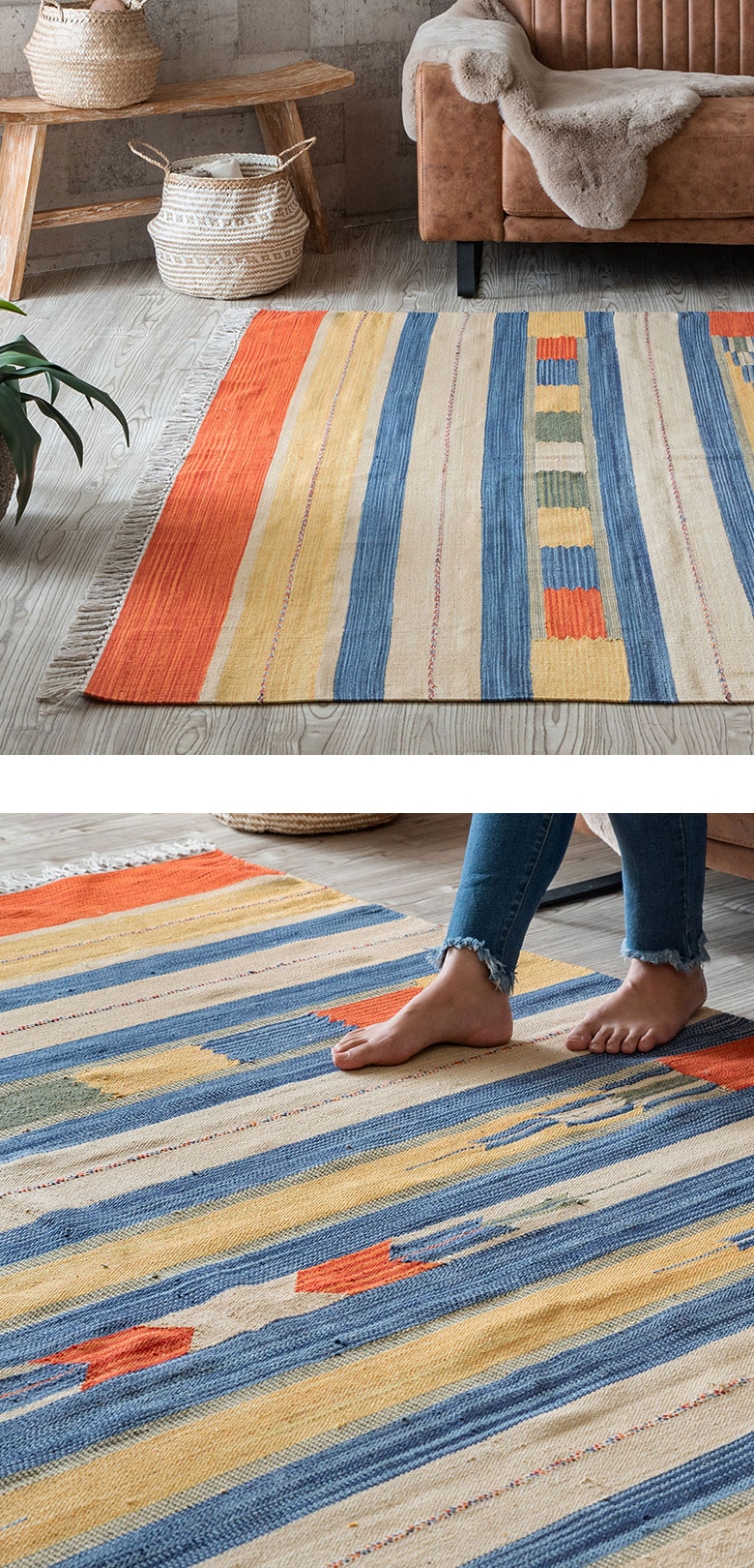 カジュアルに使えるラグ