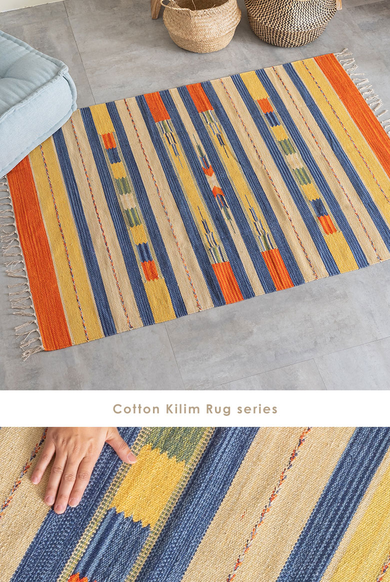 ラグ。ハンドメイド。キリムラグ。