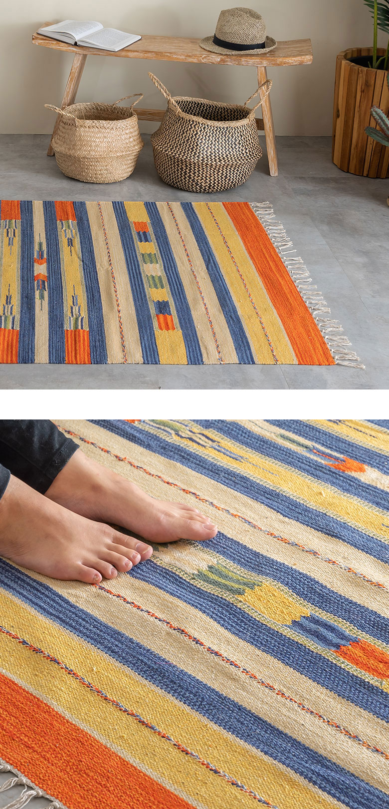 カジュアルに使えるラグ