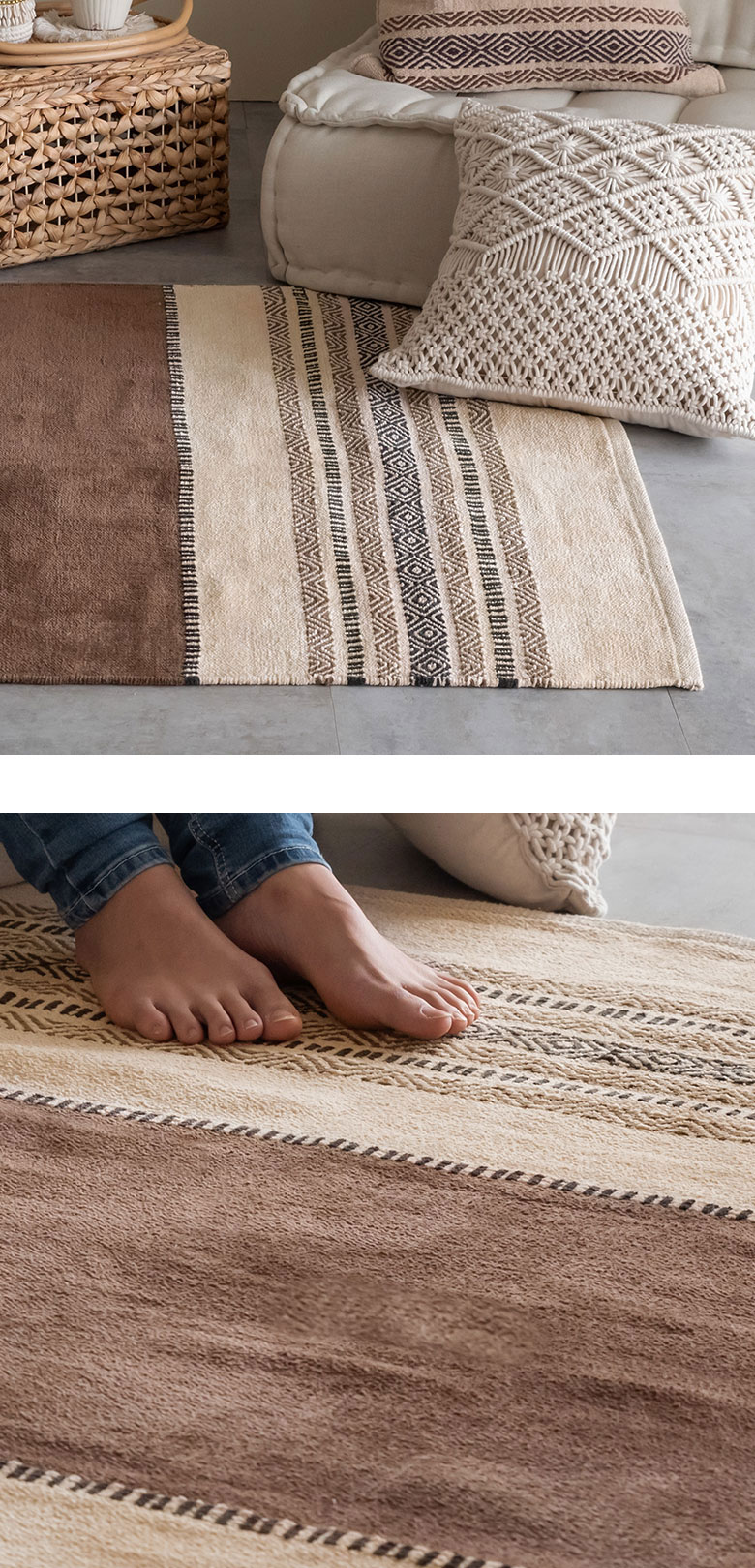 カジュアルに使えるラグ