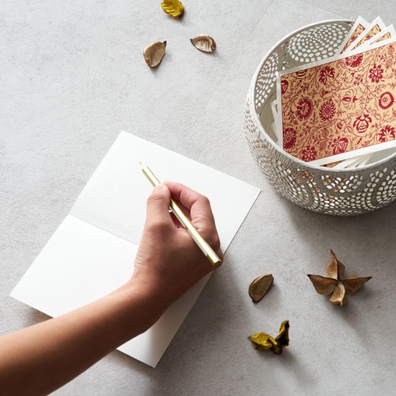 手書きのメッセージを書き込むのににちょうど良い大きさ