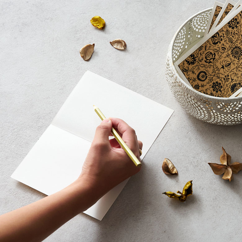 手書きのメッセージを書き込むのににちょうど良い大きさ