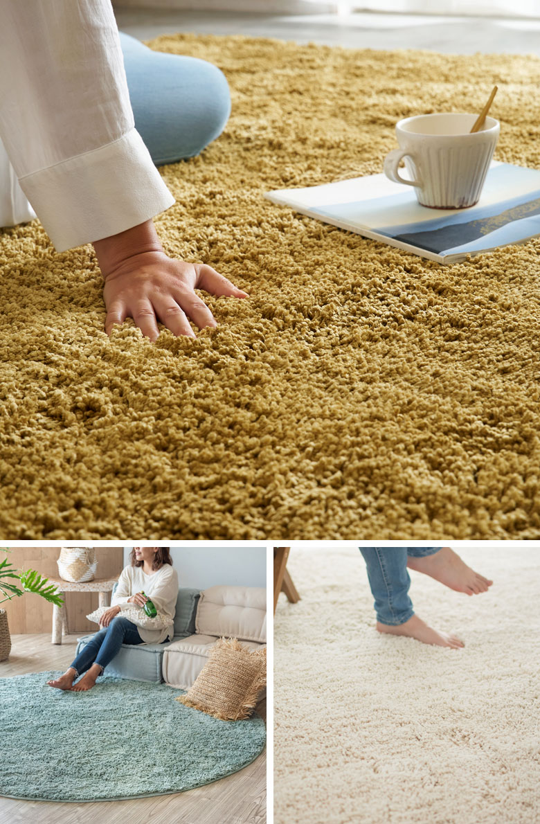 マイクロファイバーシャギーラグ