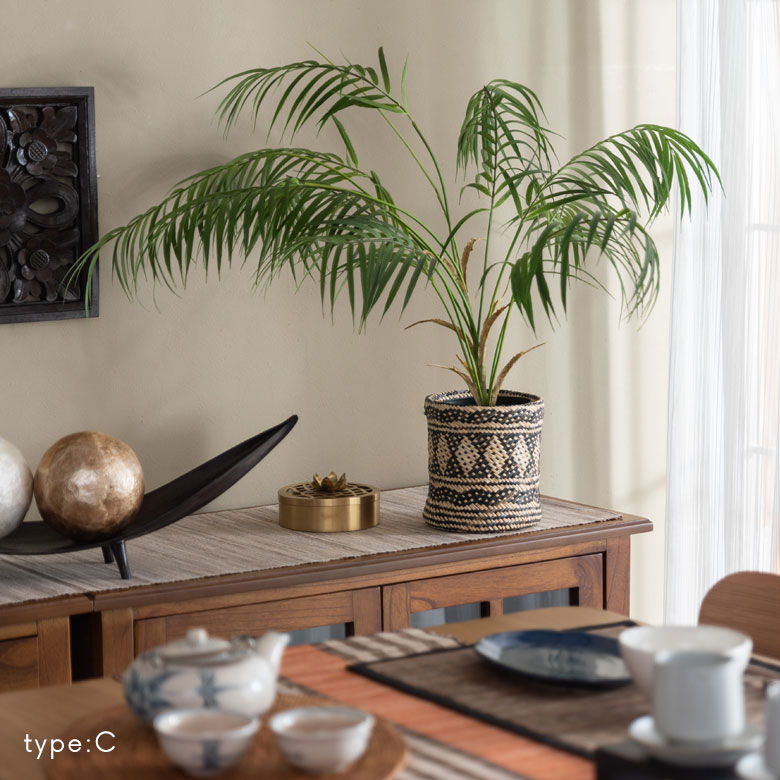 アジアン雑貨とも好相性のプランターカバーバスケット。