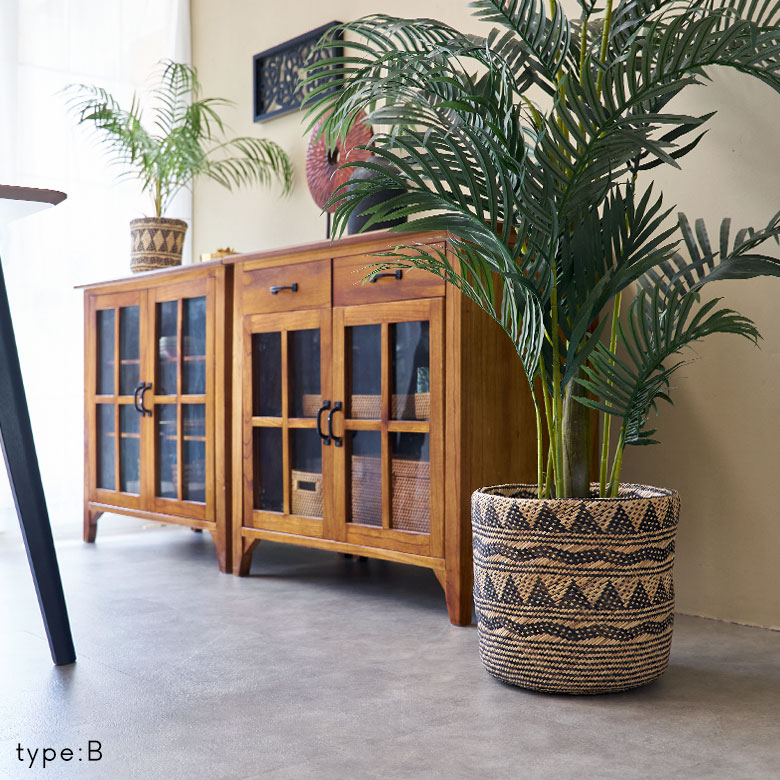 プランターバスケット。リゾートを感じるカリマンタン編みかごバスケット。