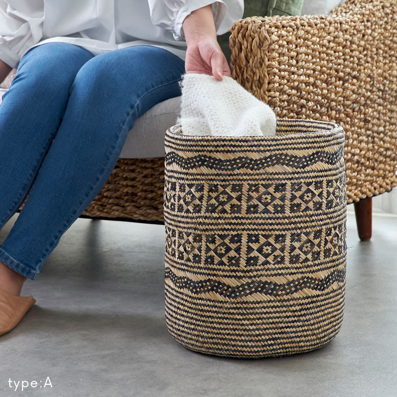 収納アイテムとしても使えるバスケット。