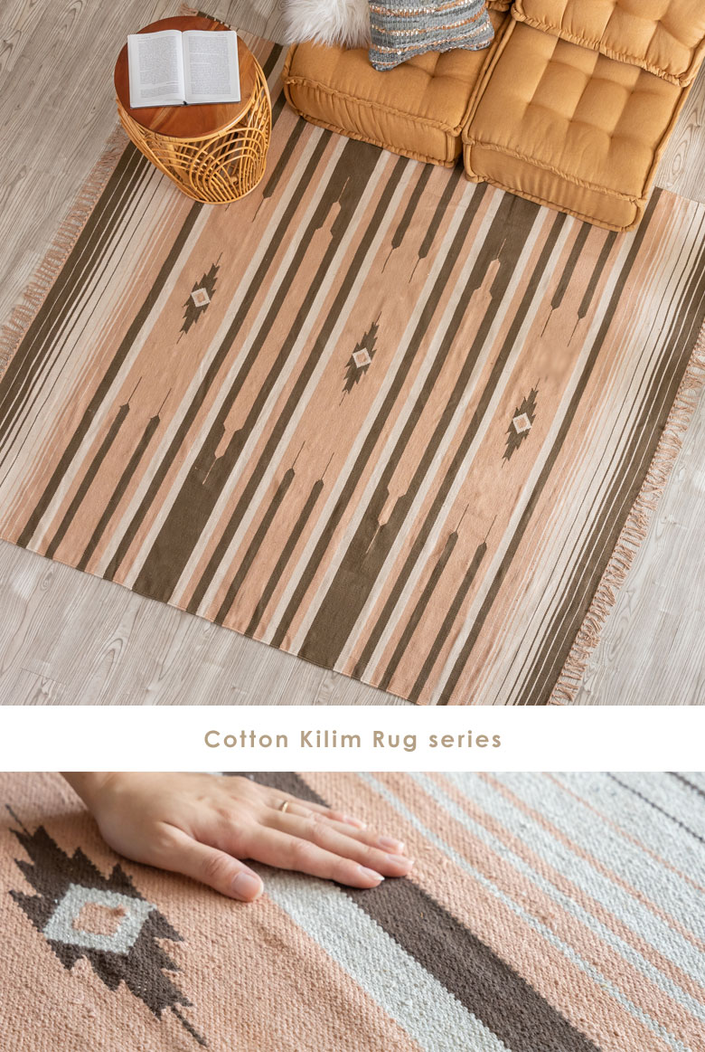 ラグ。ハンドメイド。キリムラグ。