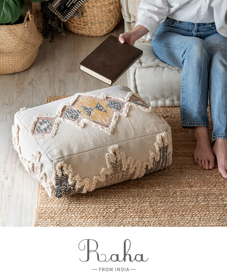 ころんとキュートなフォルムが魅力！インドからやって来た『プフクッション』 ラーハ raha 