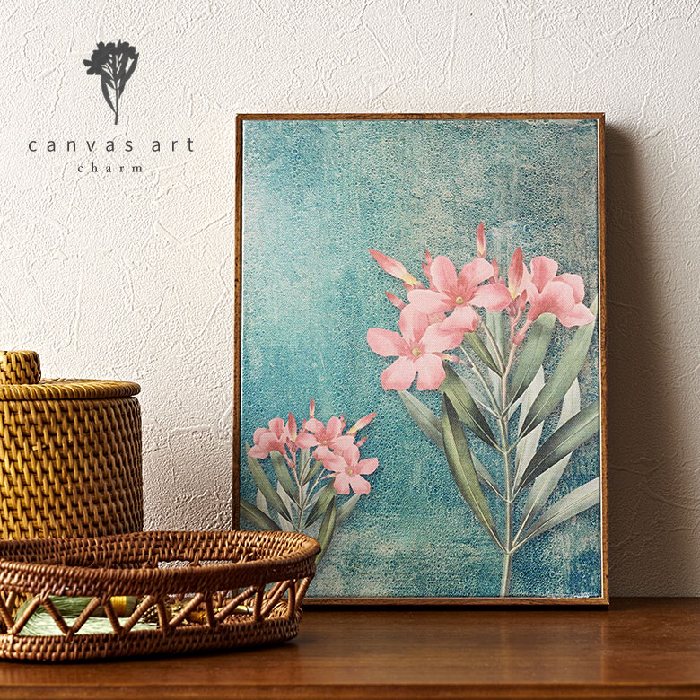 ニュアンス感溢れるプルメリアモチーフのフレームアート