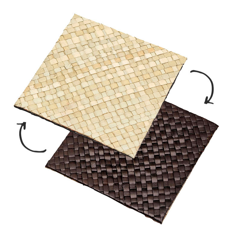 リバーシブル ナチュラル ブラウン