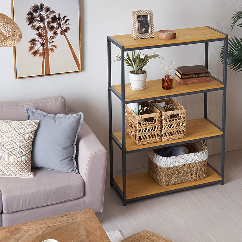 天然木オープンシェルフ