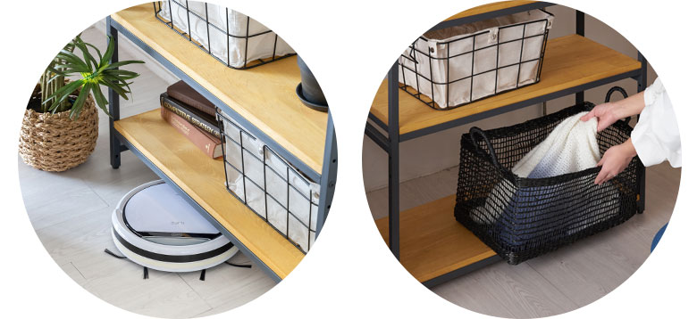 下段を上げればお掃除ロボットも通れます