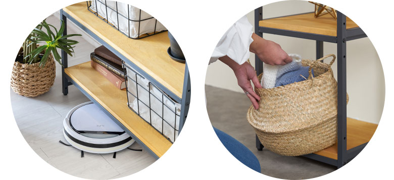 下段を上げればお掃除ロボットも通れます