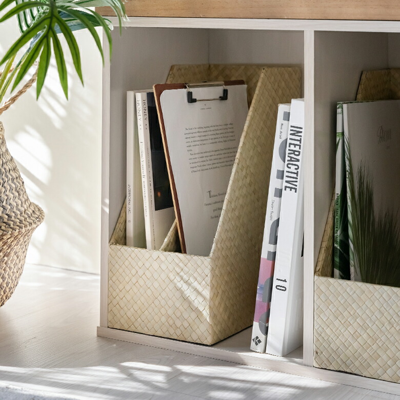 カラーボックス使いや他の天然素材のアイテムとの組み合わせもおすすめ